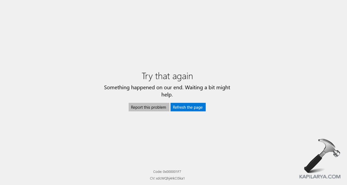 Error code 0x000001F7 in Windows 11