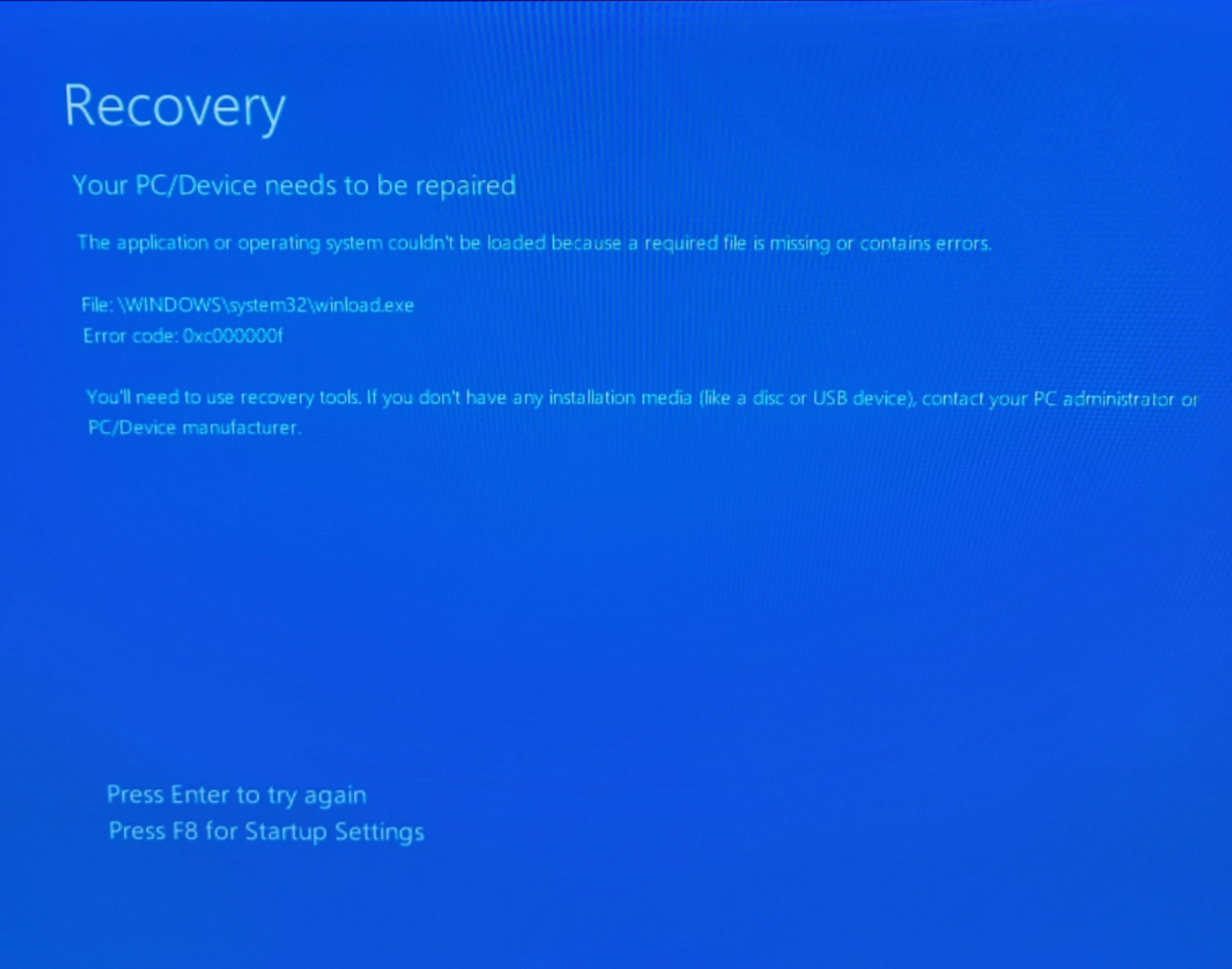 Fix Error Code 0xc000000f on Windows 11