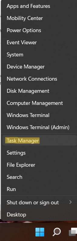 Ways To Open Task Manager In Windows