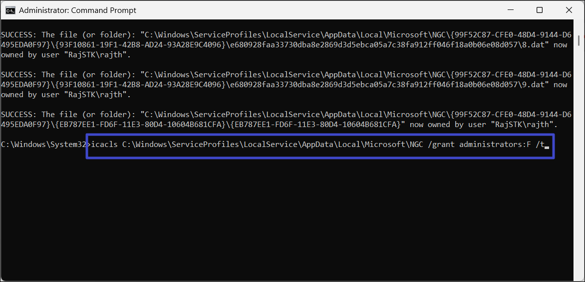 icacls command