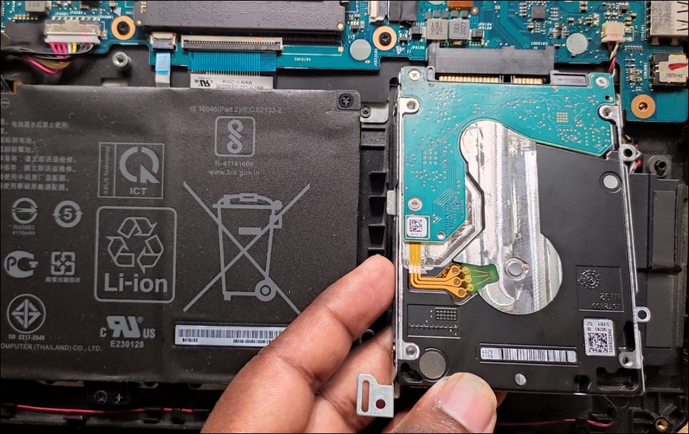 Reinsert the hard drive