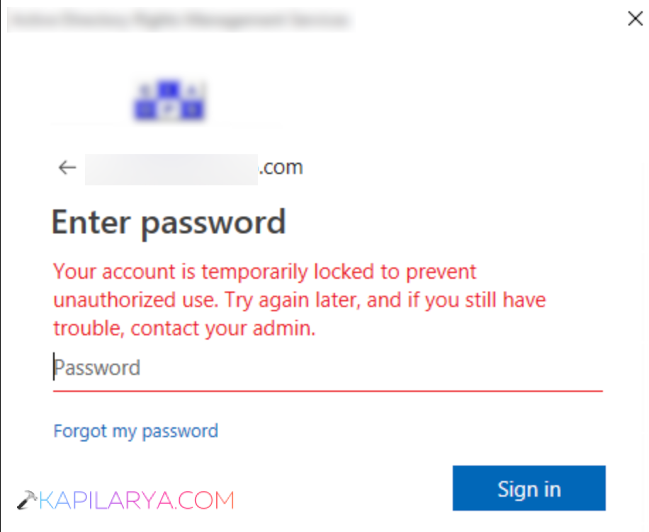 Your account is temporarily locked to prevent unauthorized use