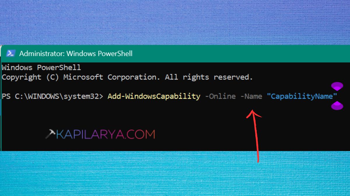 Add-WindowsCapability in Powershell
