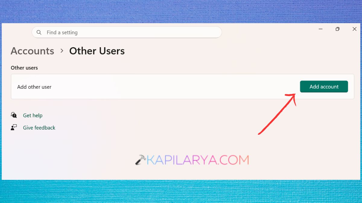 Add account for Other users