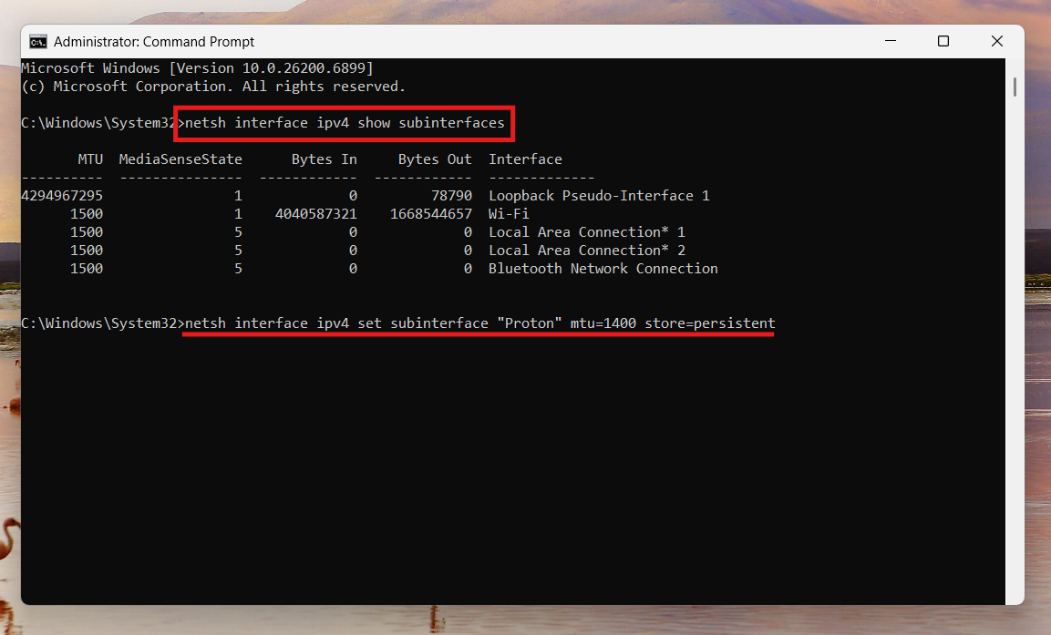 Adjust MTU and Network Settings