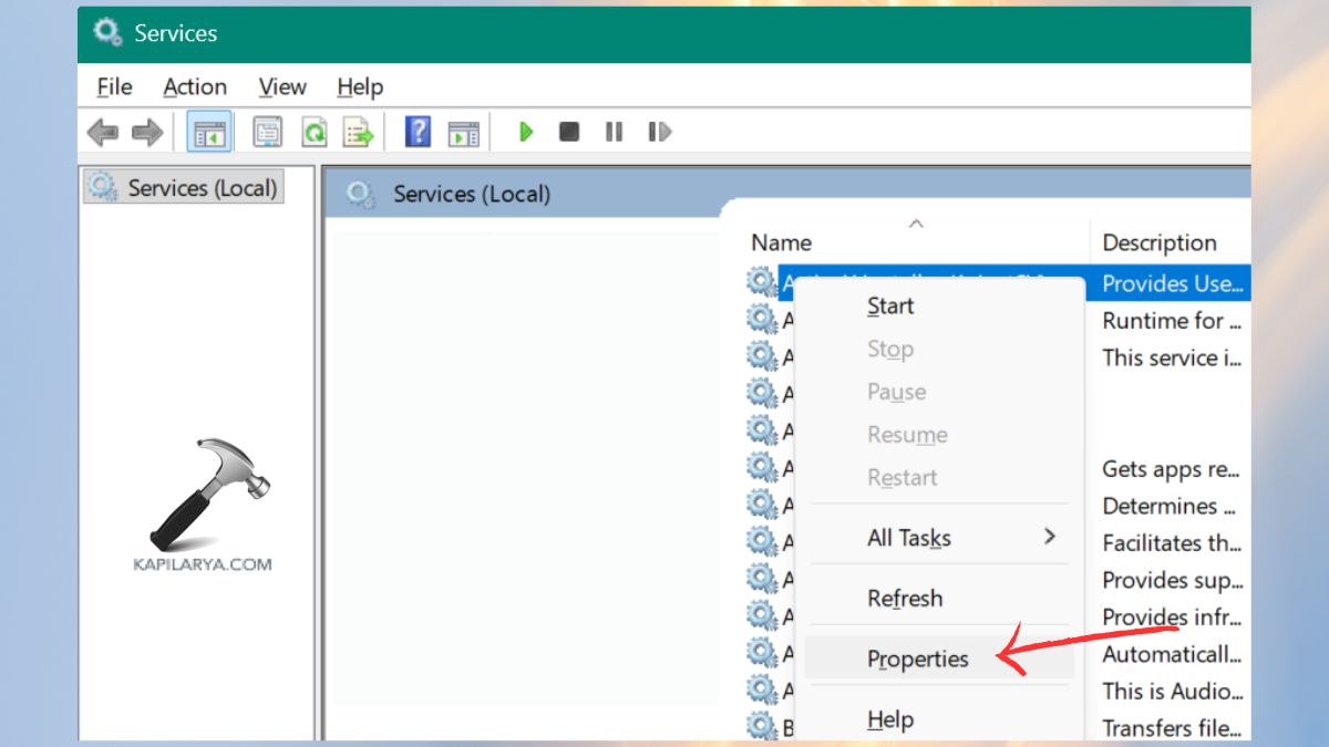 ApntEx ALS Service properties