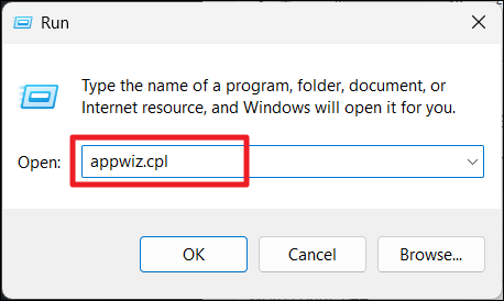 Open Apps and Programs control panel