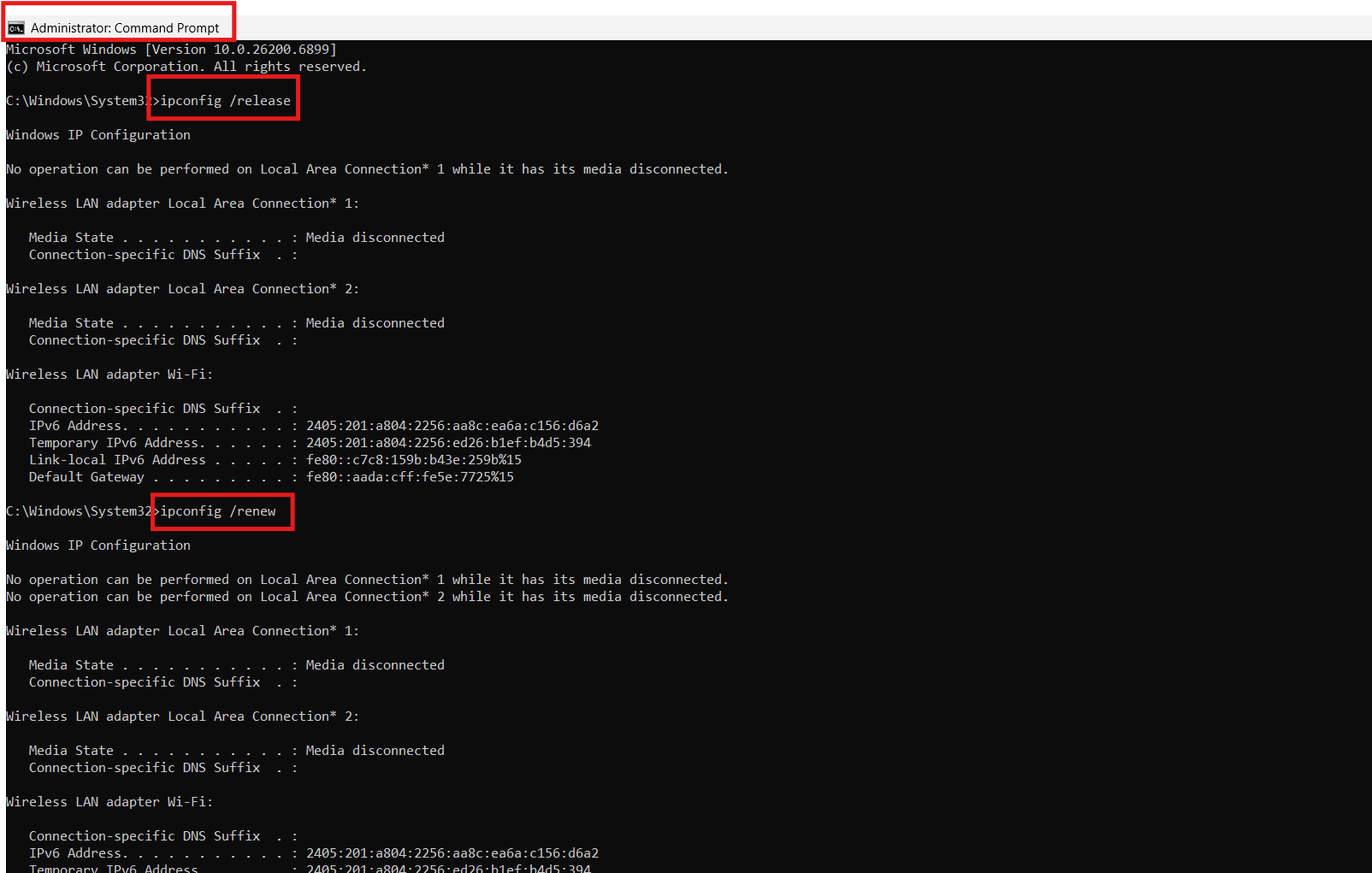 CP: conflict for IP address