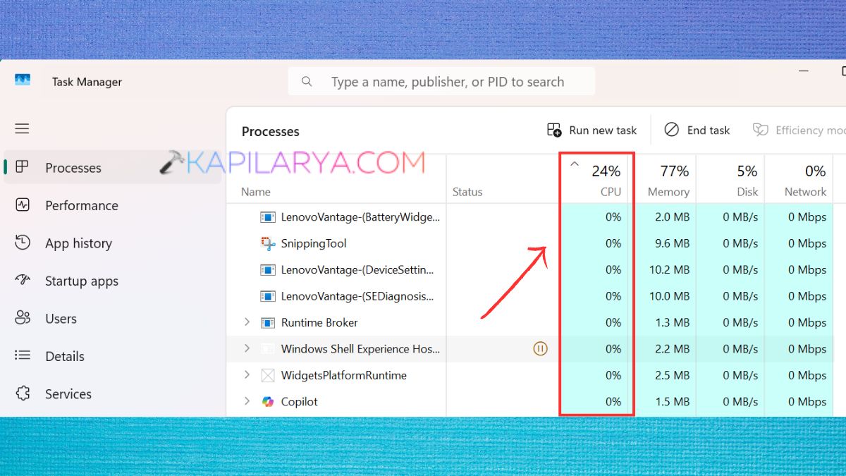 check for Endpoint Protection Service High CPU in Windows 11