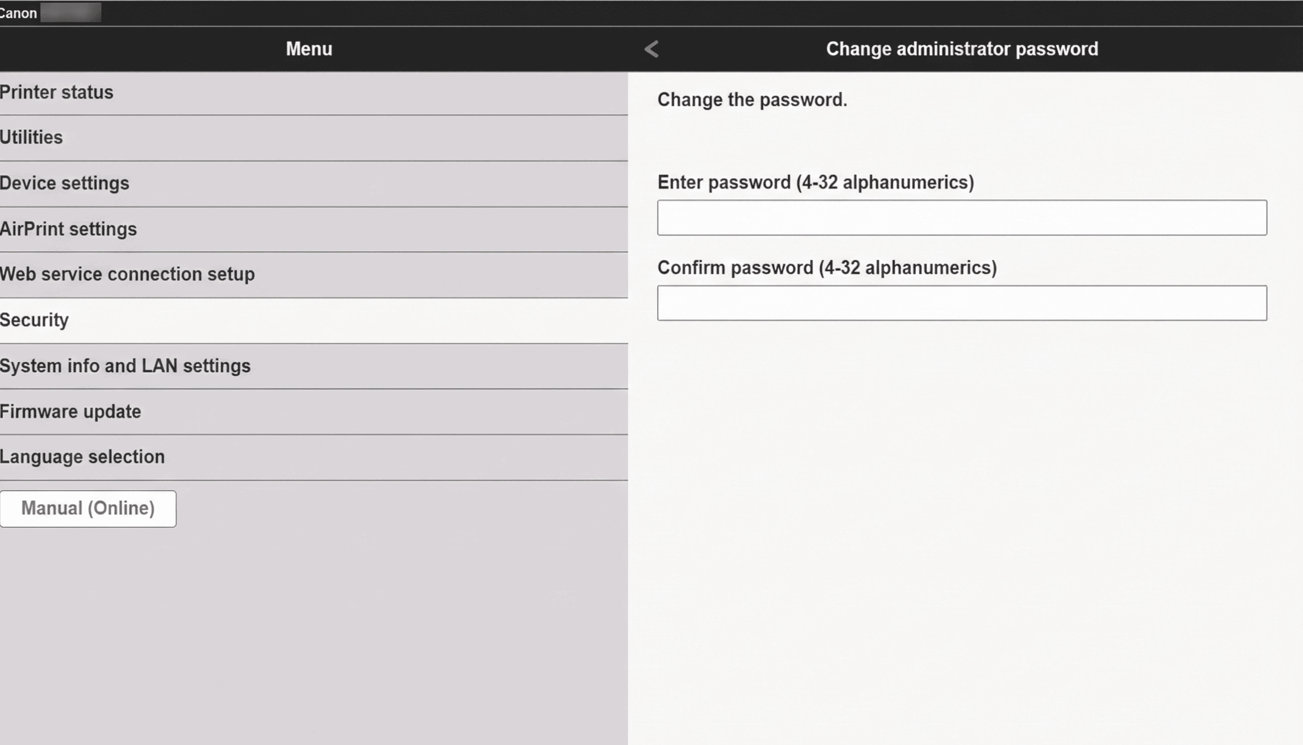 Canon Printer: Set a Password for Printer in Windows 11