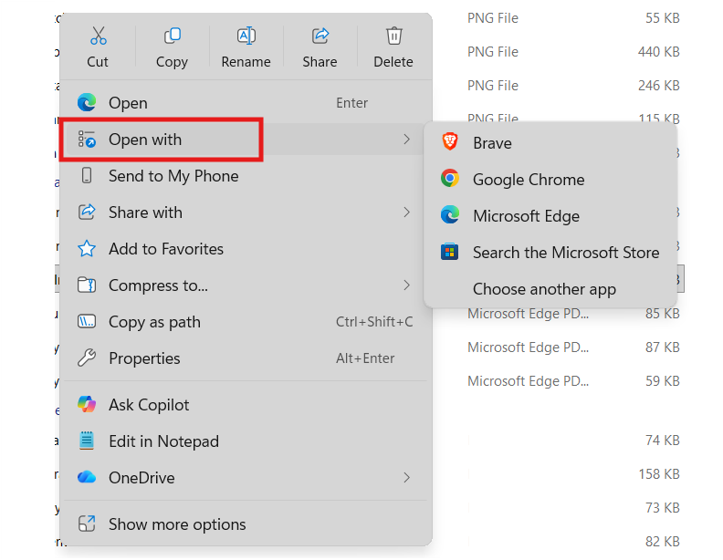 Change the Default App