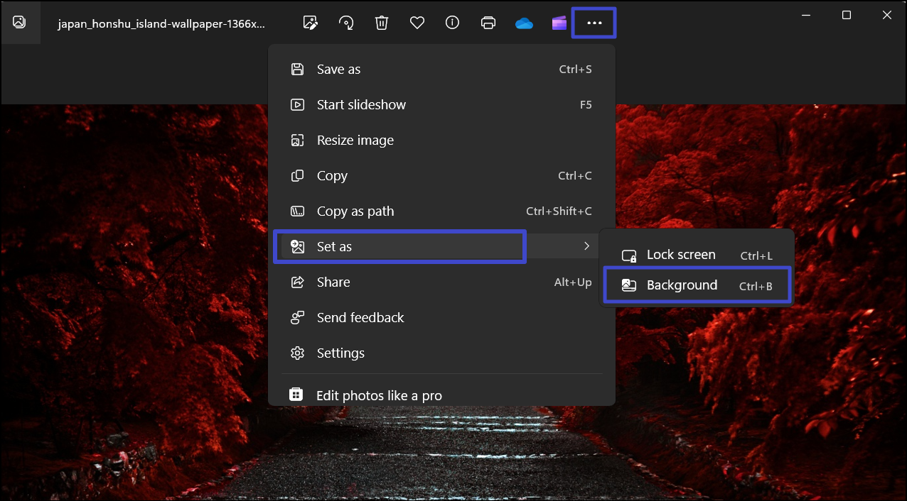 Desktop icon settings