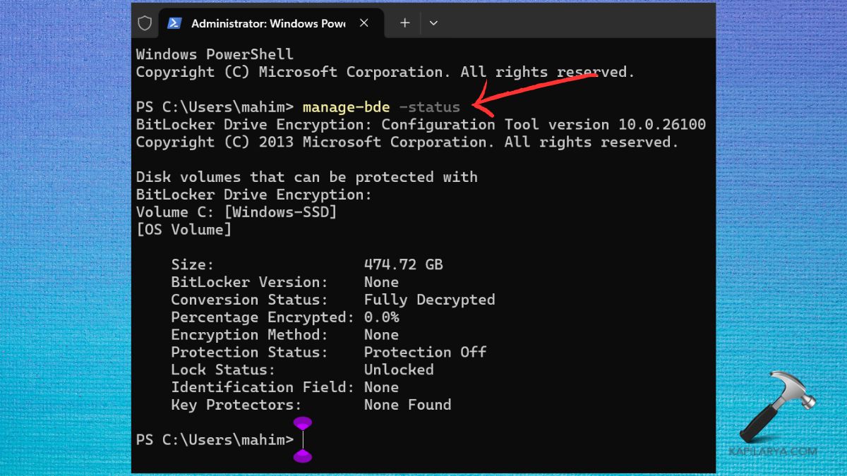 Check status of BitLocker Encryption (2)