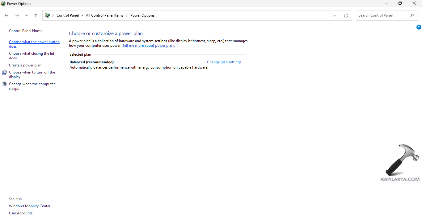 Choosing what the Power buttons do for fixing Windows 11 keeps shutting down