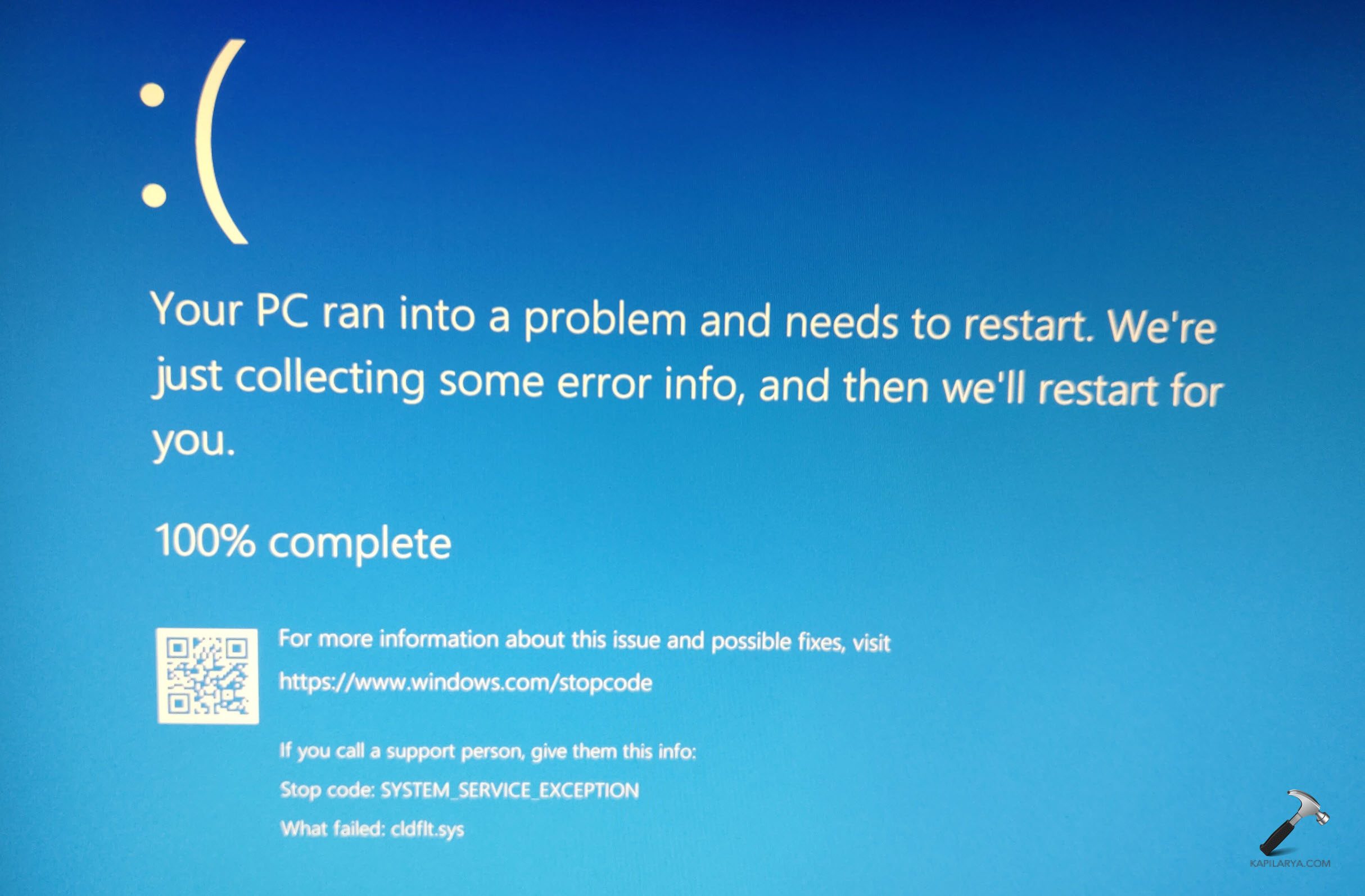 Cldflt.sys BSOD in Windows 11