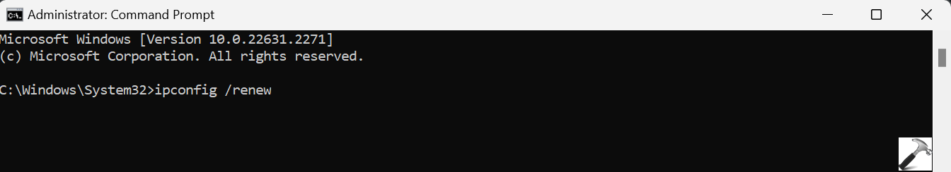 DHCP is not enabled for Wi-Fi in Windows 11 - command to reset the network setting 3