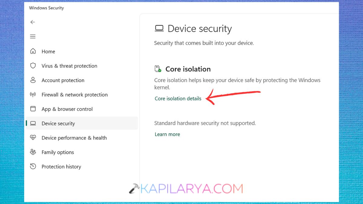 Core isolation details