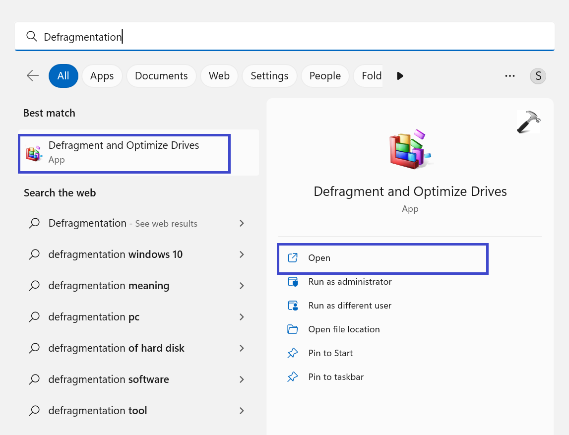 Fix: 100% Disk Usage in Windows 11 - Schedule Defragmentation 1