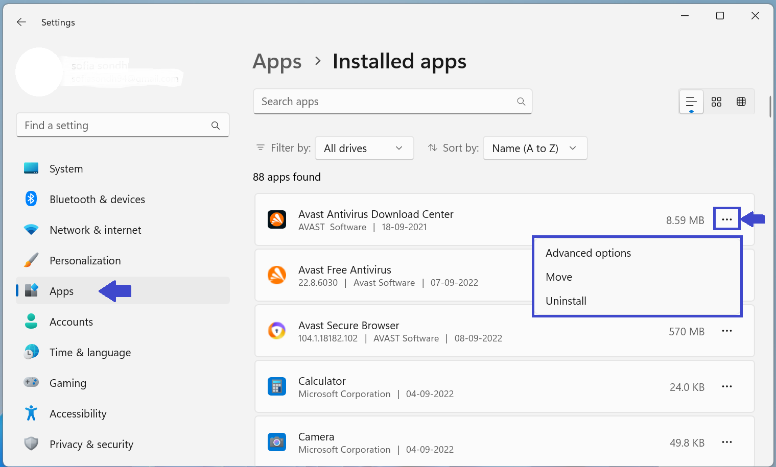 Delete Installed Apps