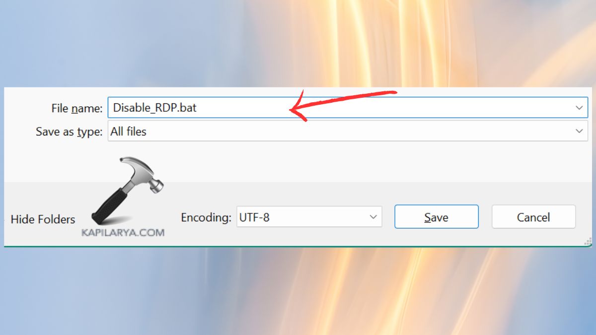 Disable Remote Desktop Using a Batch File