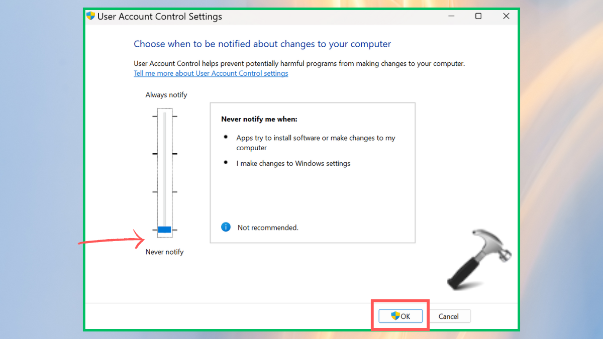 Disable User Account Control (UAC)