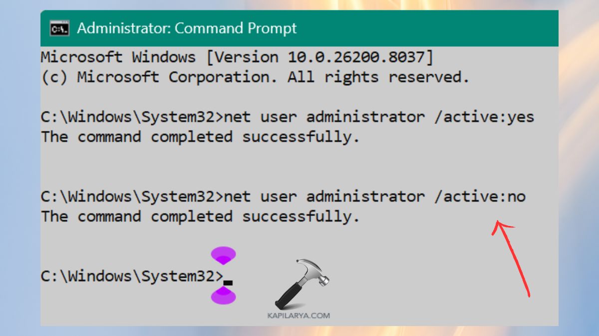 Disable the Built-in Windows Administrator Account