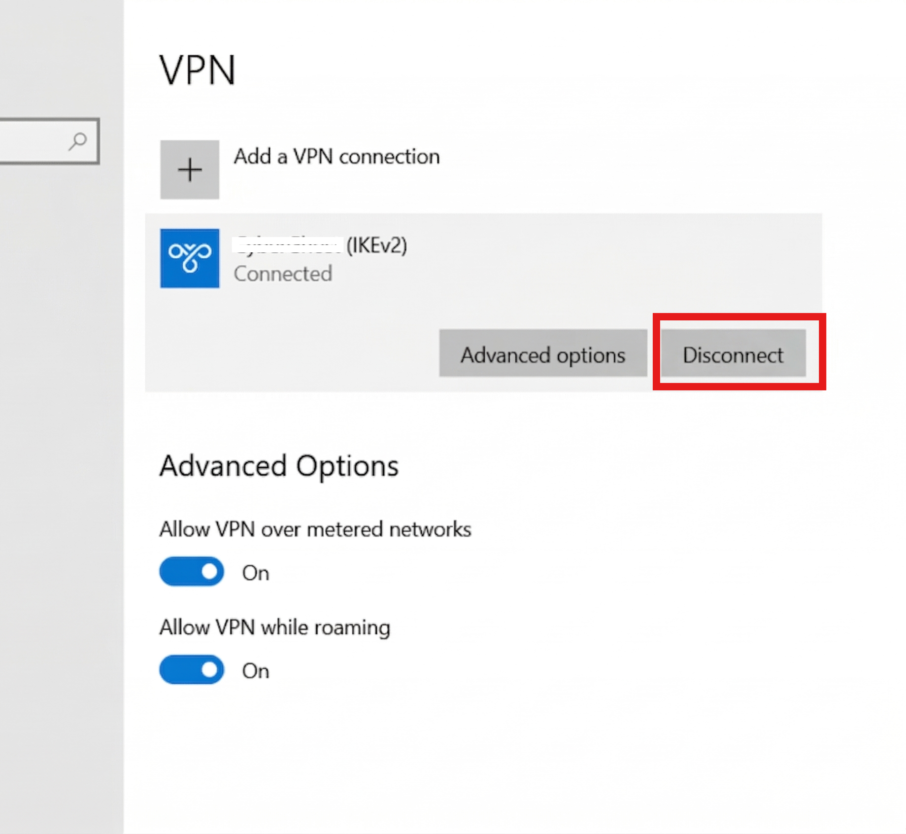 Disconnect VPN