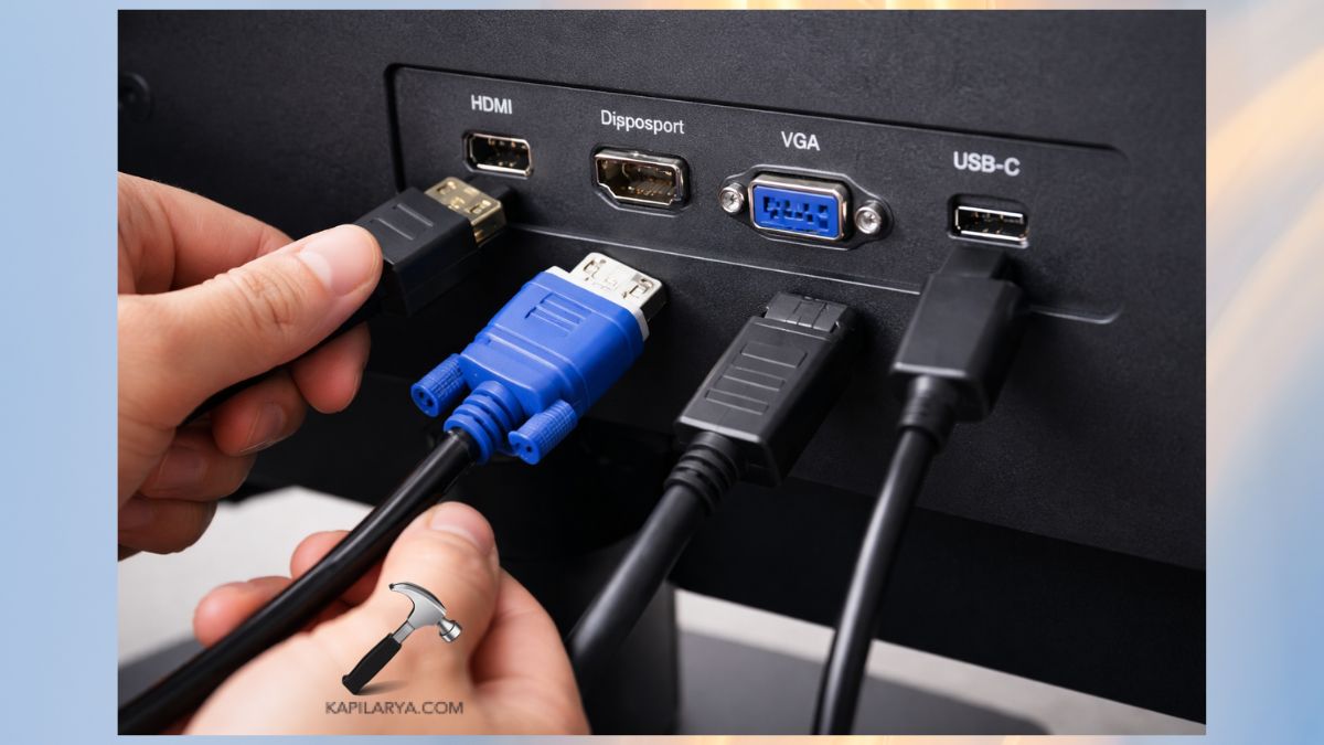 Disconnect the HDMI, VGA, DisplayPort or USBc display cable