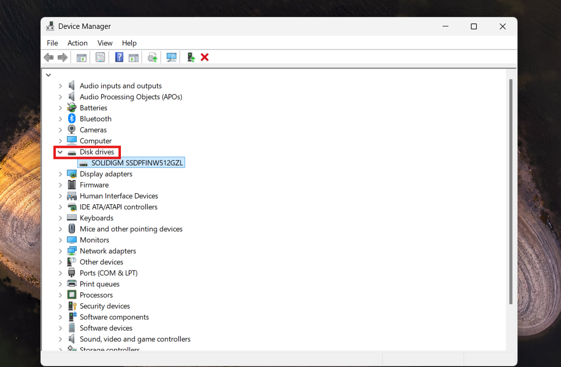 Disk drives: external drive not showing up in Windows 11