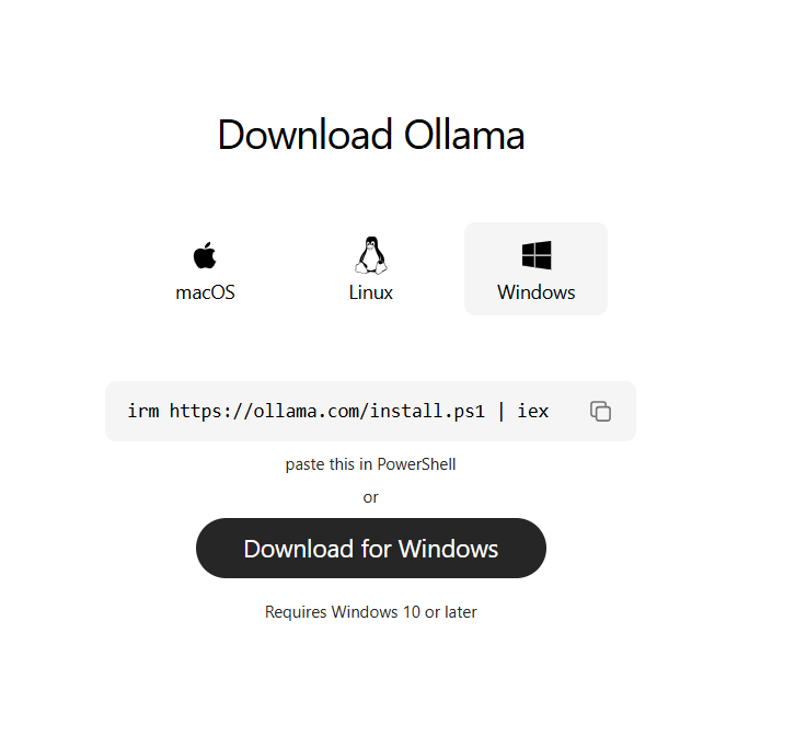 Download Olama: Run Claude Code Locally