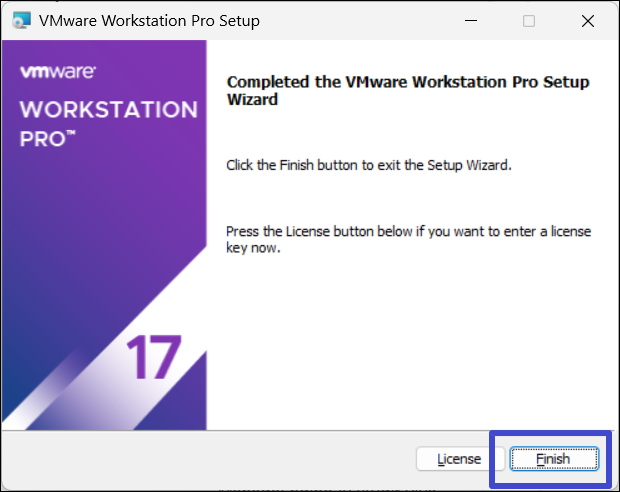 How to install VMware Workstation Pro for free