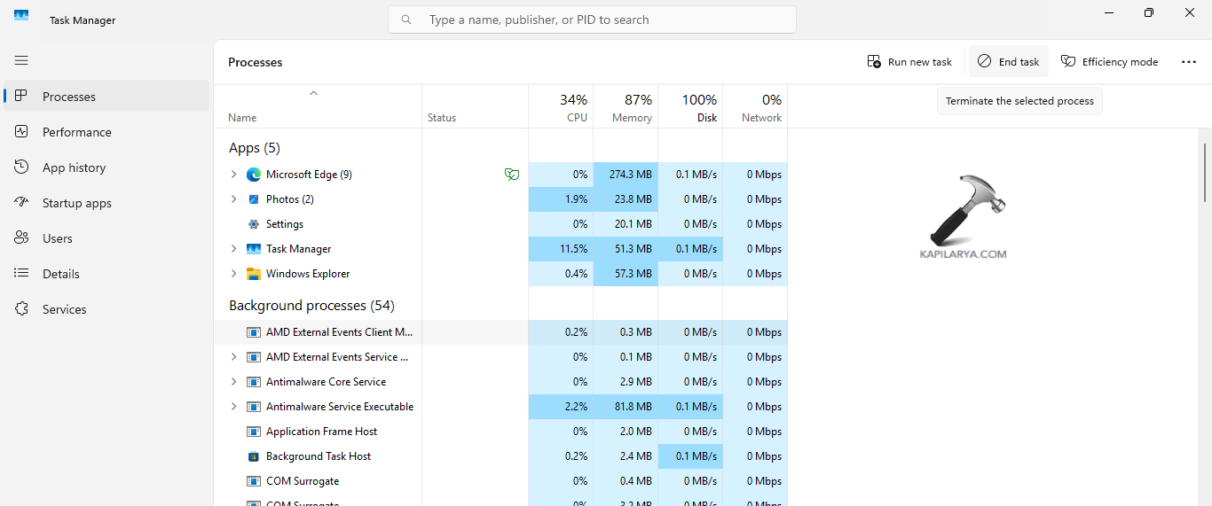 Checking temperature of PC