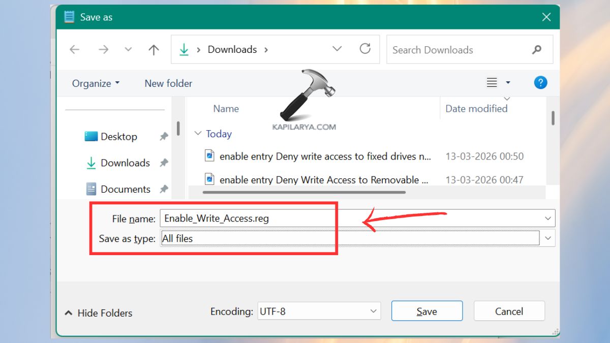 Enable Write Access to Removable Disks Using a REG File