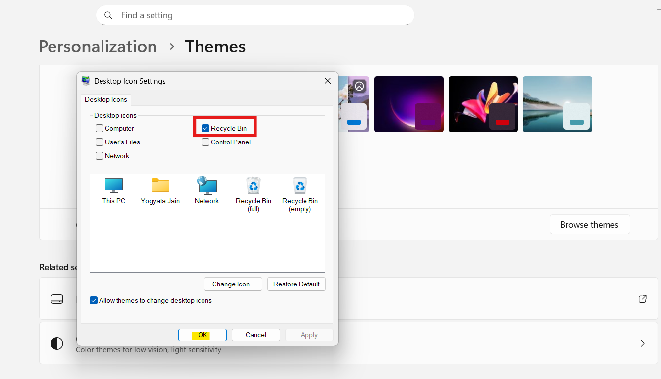Enable the Recycle Bin: Fix Recycle Bin Missing in Windows 11