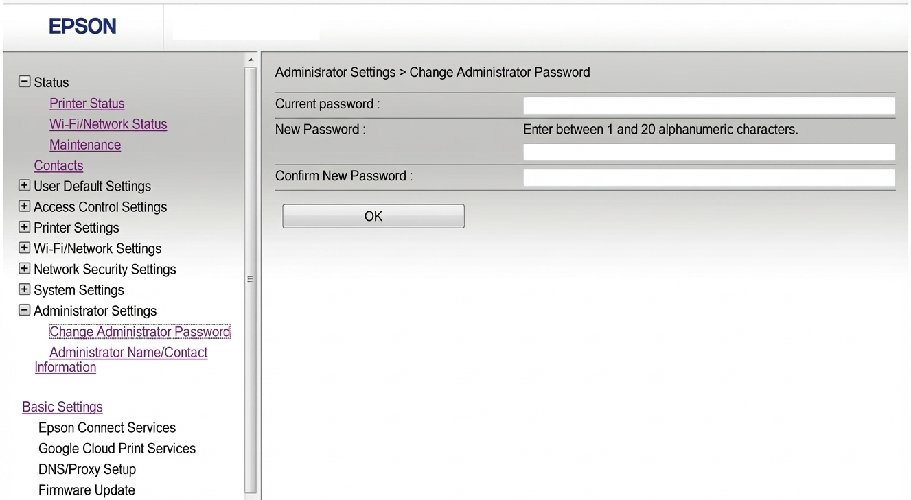 Epson Printer: Set a Password for Printer in Windows 11