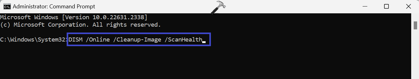 Scan health command