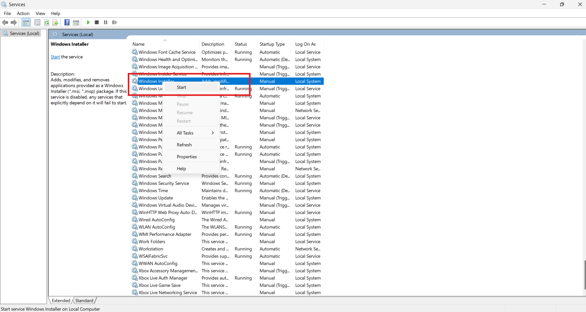 Windows Installer Error 2503 