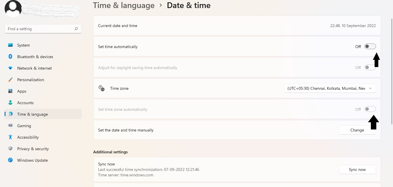 Fix: Date and time synchronization failed on Windows 11