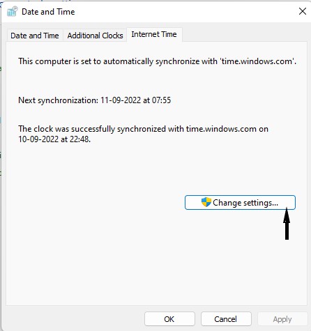 Fix: Date and time synchronization failed on Windows 11/10