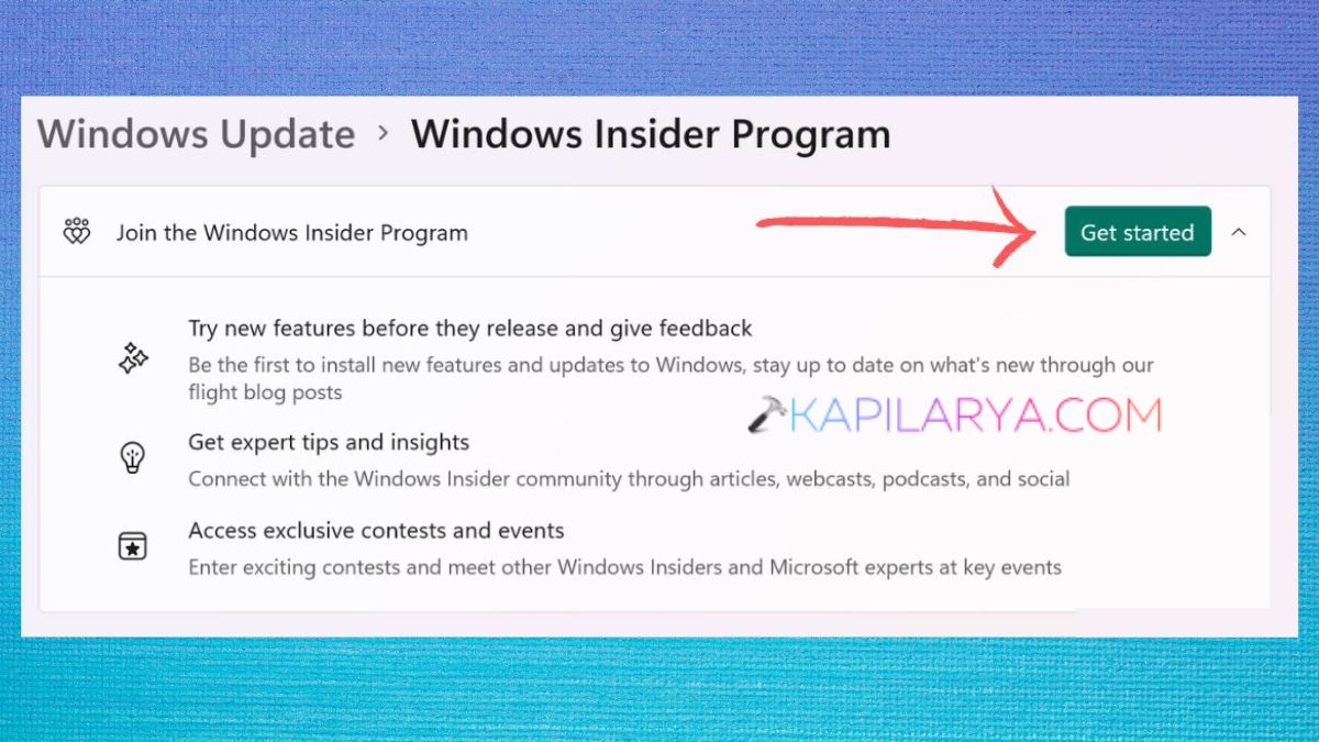 Get started with Windows Insider program