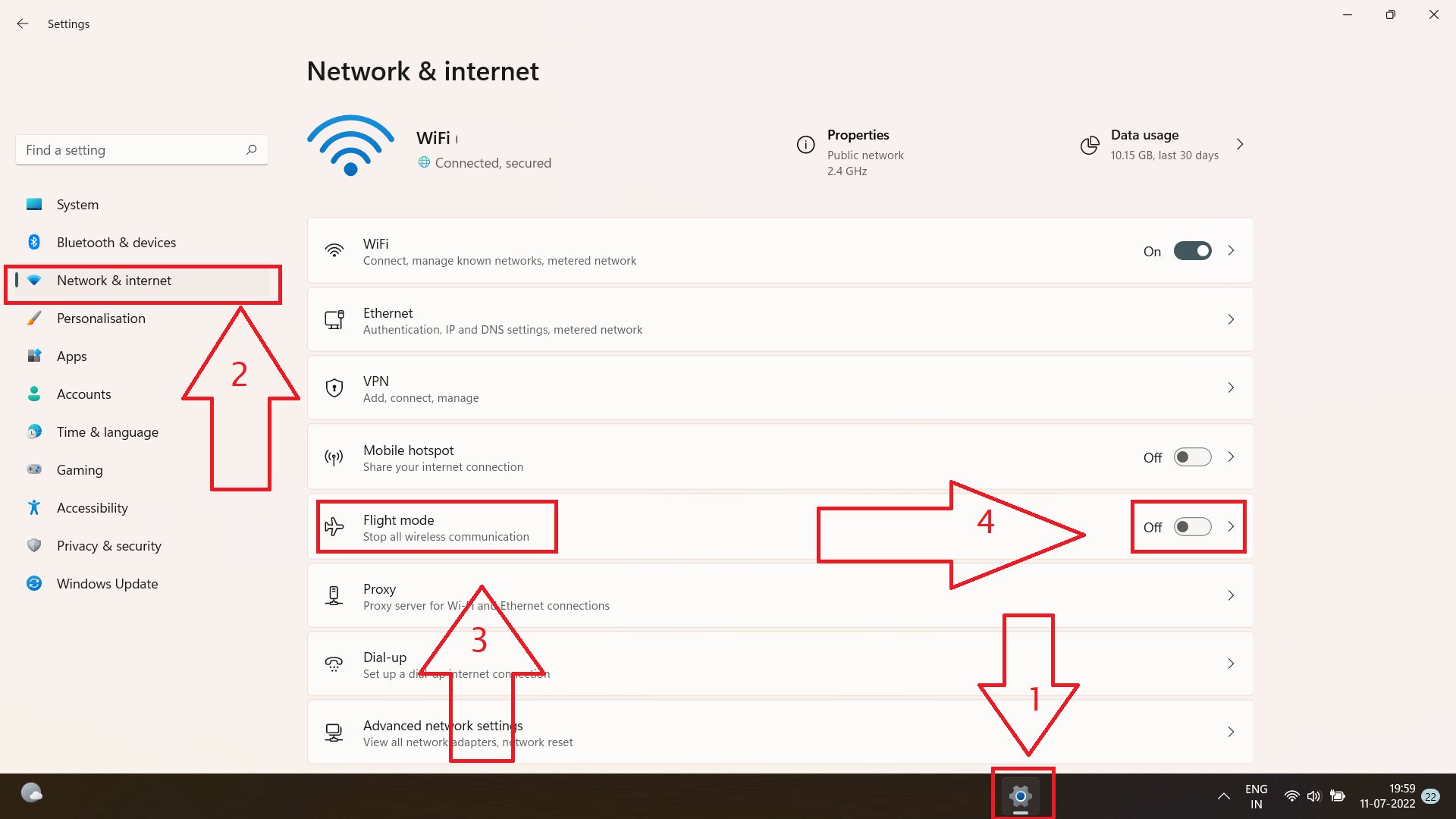 How to Enable Airplane Mode in Windows 11