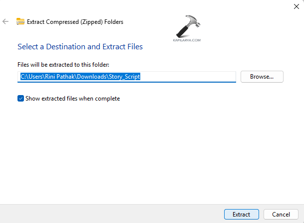 Selecting destination