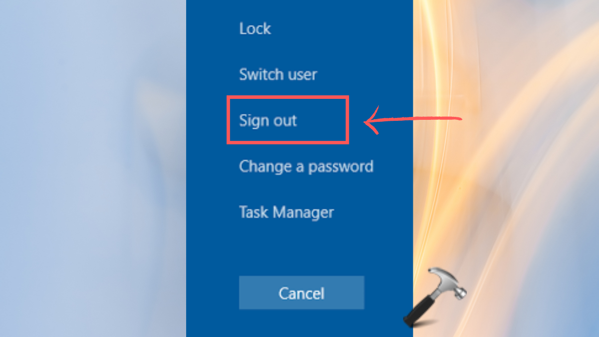 How to sign out of windows 11
