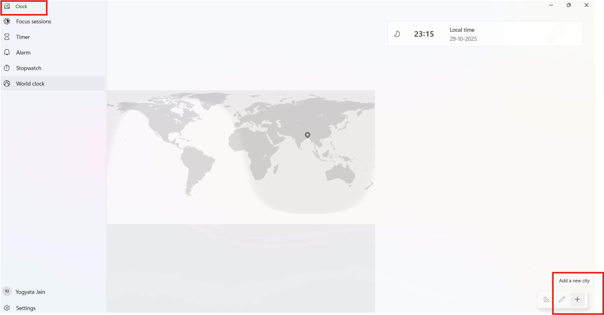 Clock App - Add Multiple Time Zone Clocks