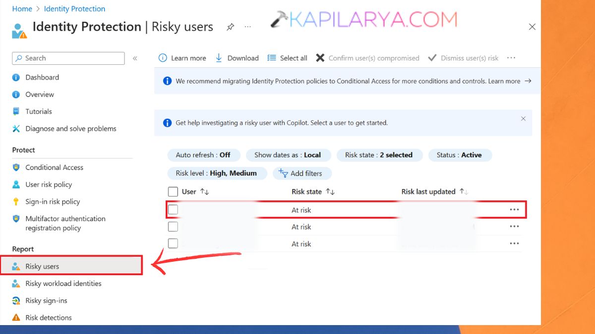 Microsoft Entra admin center risky user Fix Your Account Is Temporarily Locked to Prevent Unauthorized Use