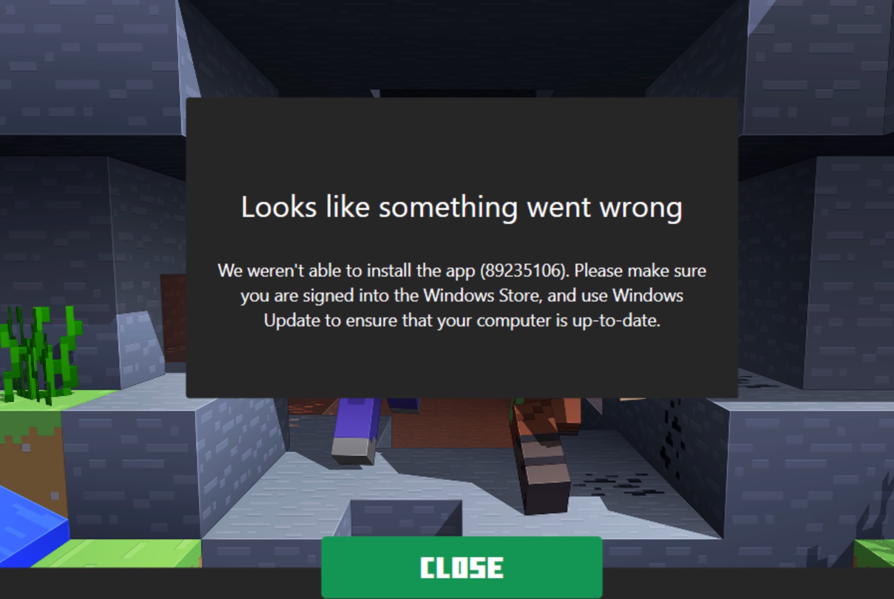 We weren’t able to install the app