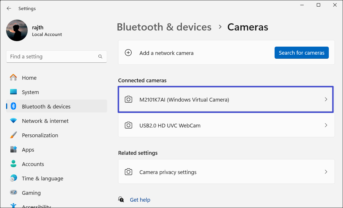 Use mobile camera as webcam on Windows 11