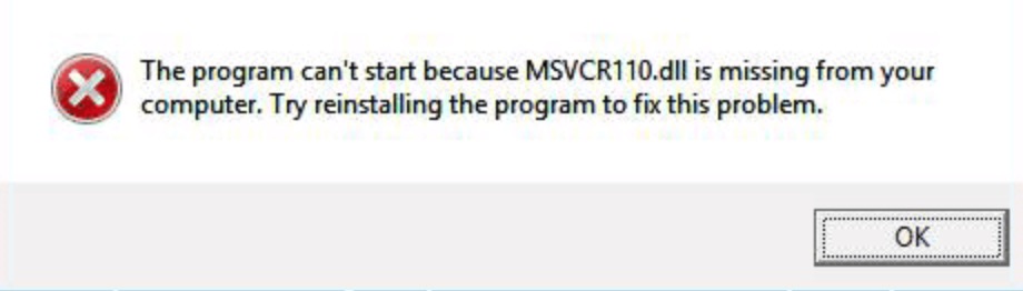 Typical Msvcr110.dll Missing Error in Windows 11