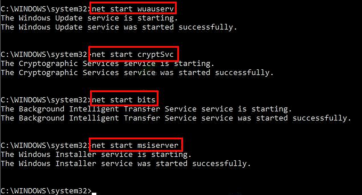 Net stop services: Windows 11 security update not installing