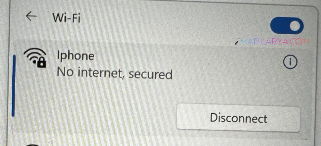 No Internet, Secured issue on Windows 11